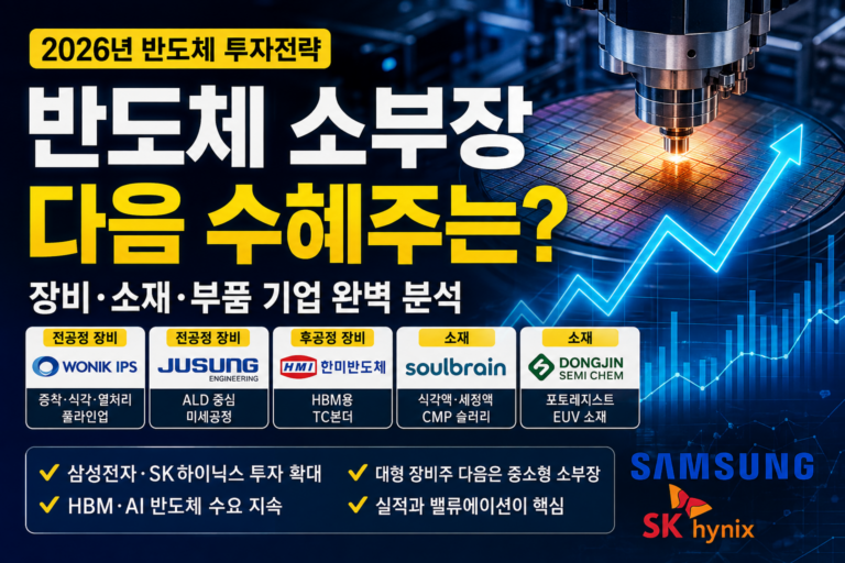 2026년 반도체 소부장 투자전략｜삼성전자·SK하이닉스 투자 확대, 다음 수혜주는