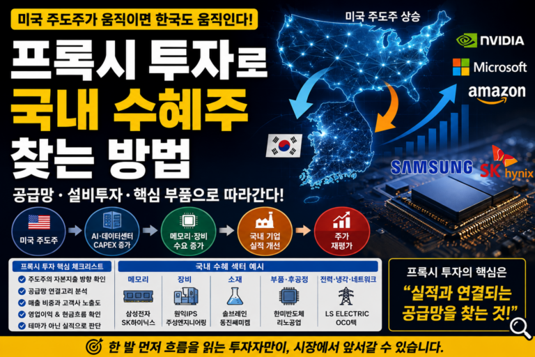 미국 주도주가 오르면 한국 주식도 오른다｜프록시 투자로 보는 국내 수혜주 찾는 법